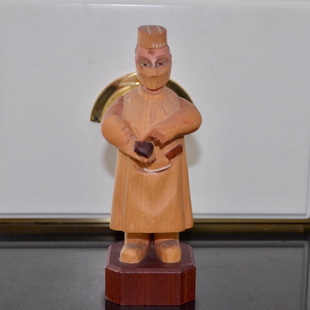 Vintage Italian hand-carved statue of a surgeon